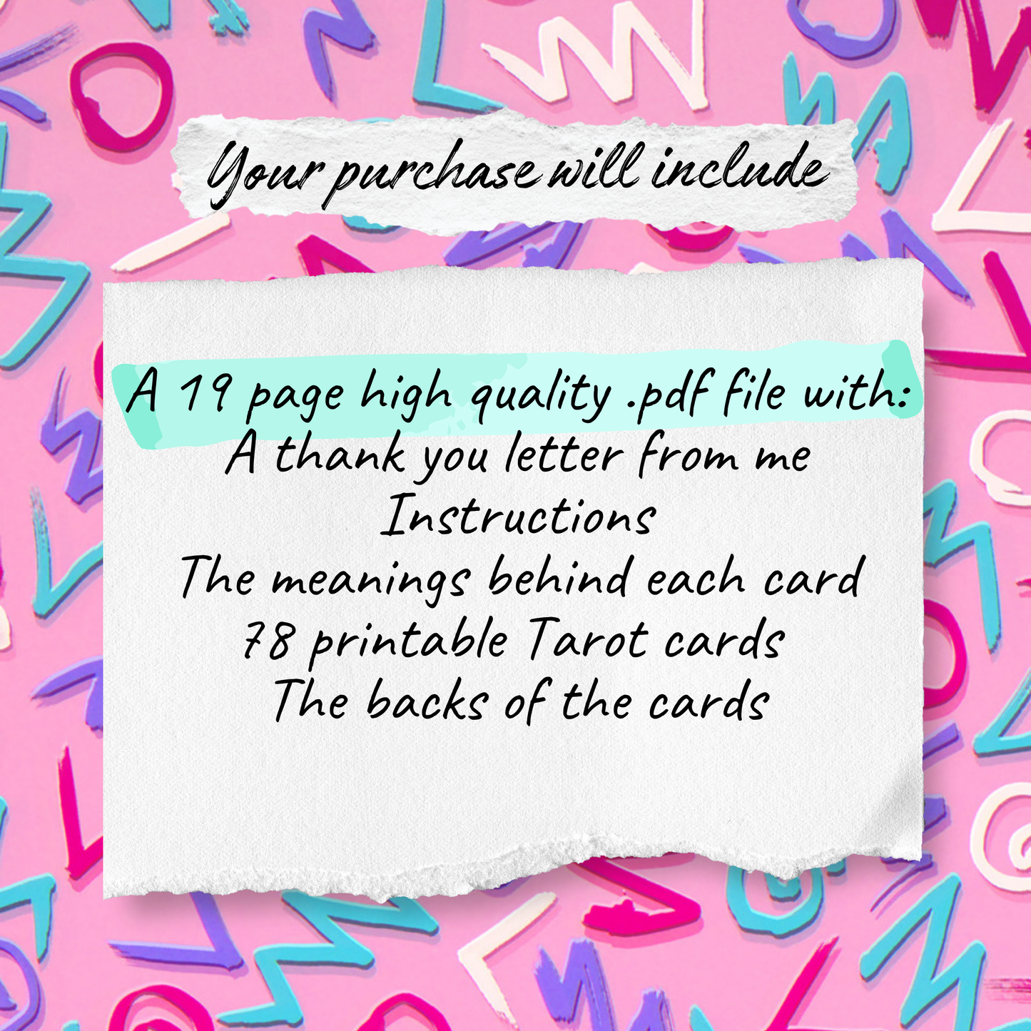 That's So 90's Tarot - Digital Printable Deck - Instant Download