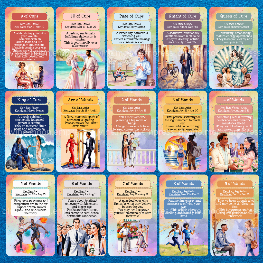 The Lovers Tarot - Singles | Singles Deck for Love Predictions - Romantic Tarot for Who’s Coming Your Way - Rainbow Watercolor Tarot Cards