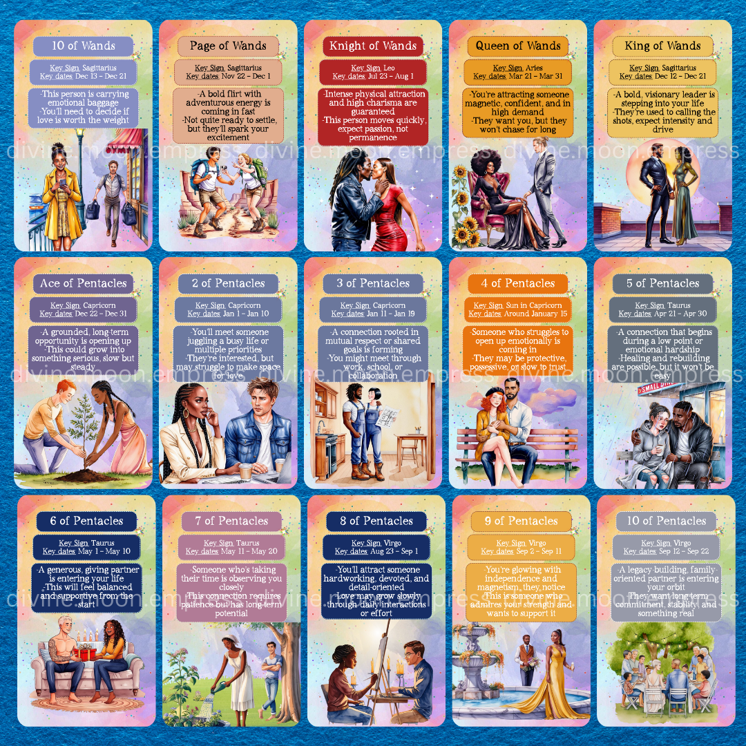 The Lovers Tarot - Singles | Singles Deck for Love Predictions - Romantic Tarot for Who’s Coming Your Way - Rainbow Watercolor Tarot Cards