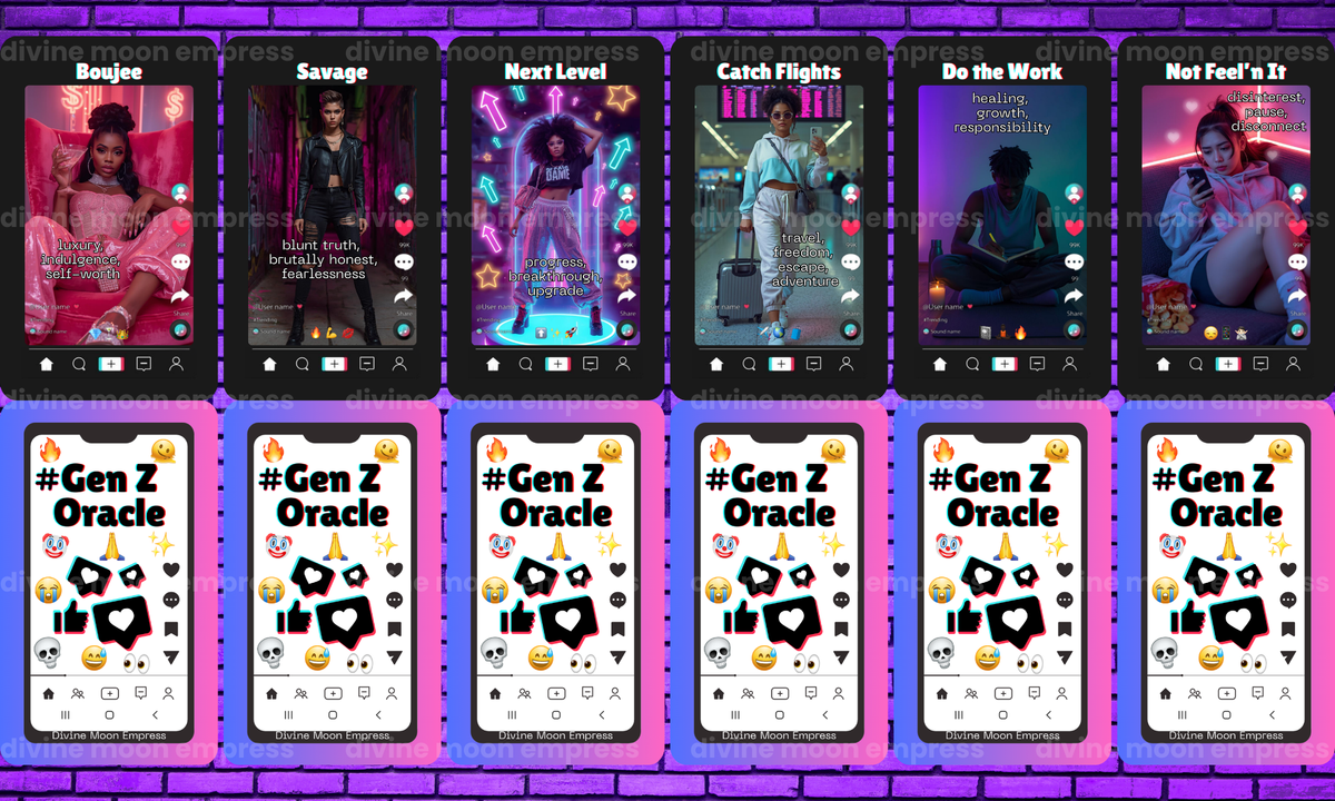Gen Z Oracle | 54 Cards | TikTok Inspired Oracle for Intuitive Readings
