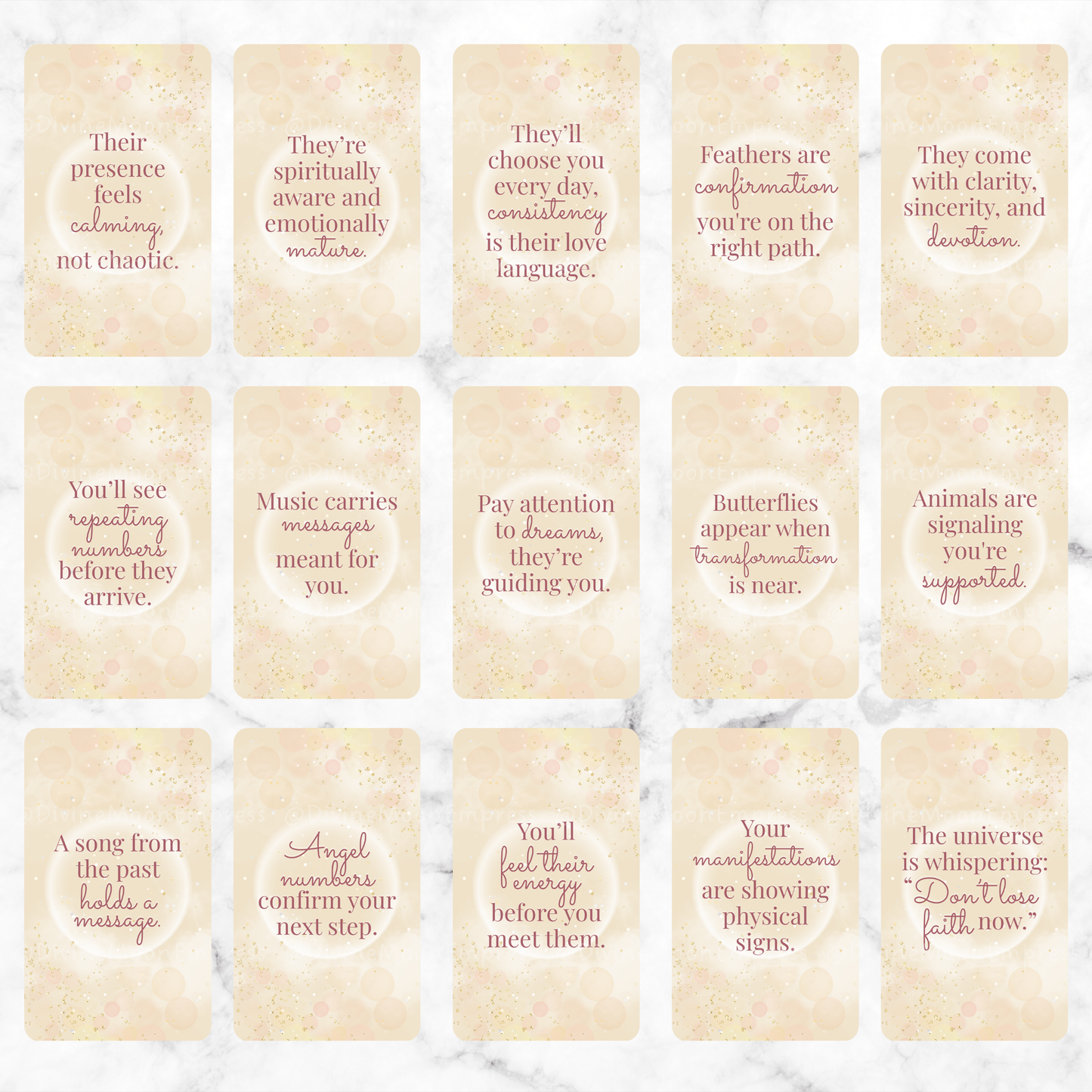 PRE-ORDER | Before We Meet Oracle • Future Love Messages • 78 Romantic Tarot-Size Cards for Singles