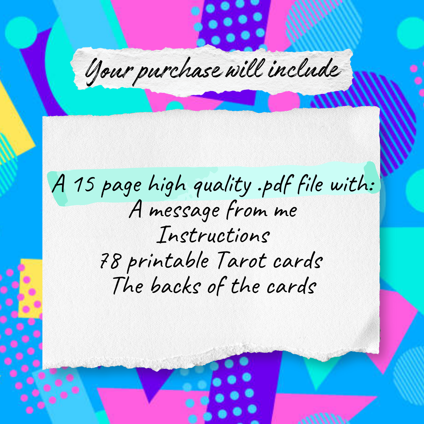 That's So 80's Tarot - Printable 80s Tarot Deck - Retro Aesthetic | Instant PDF Download | DIY Digital Tarot Cards