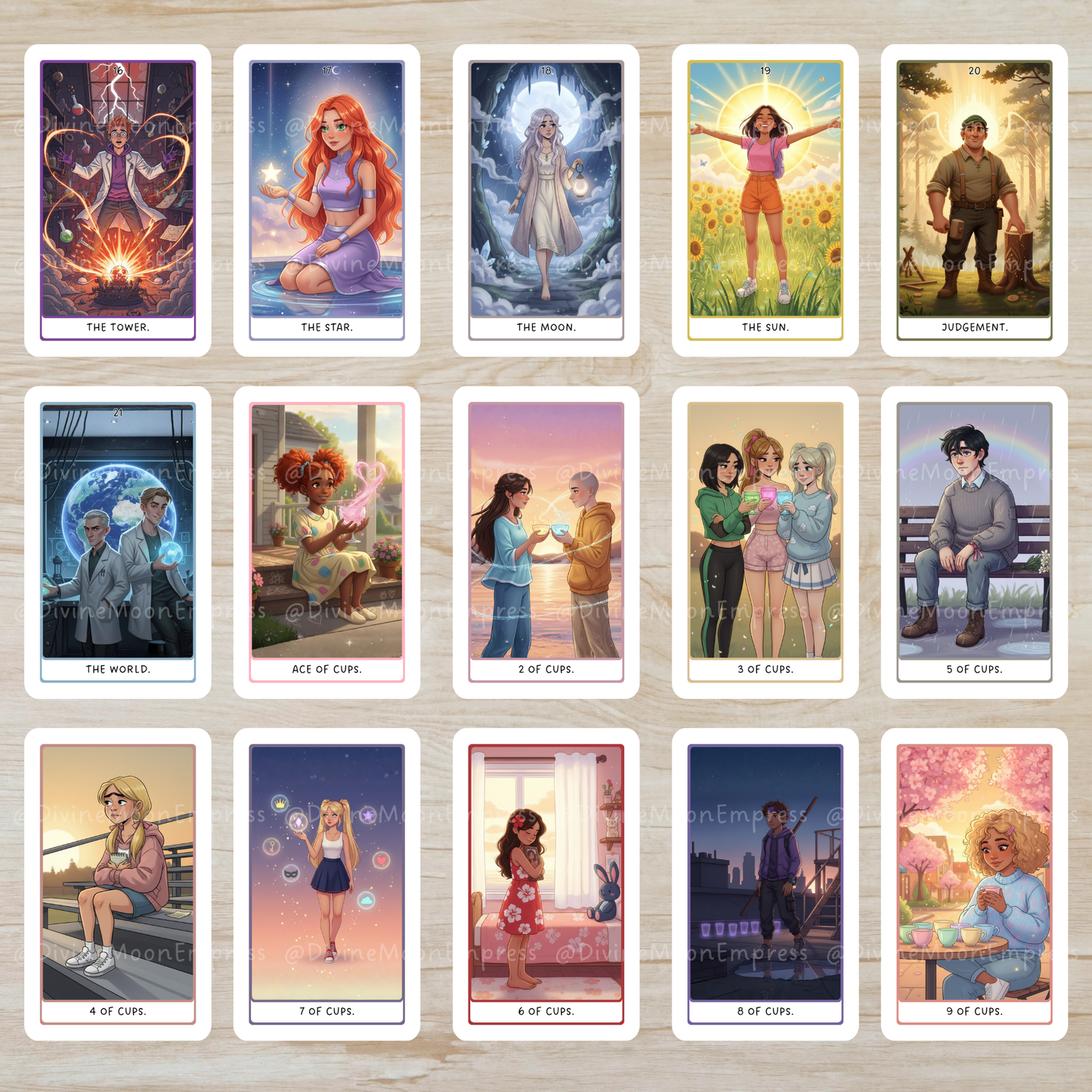 PRE-ORDER | Milk & Cereal Tarot • Nostalgic Cartoon-Inspired • 90s Kids Aesthetic • Illustrated Deck