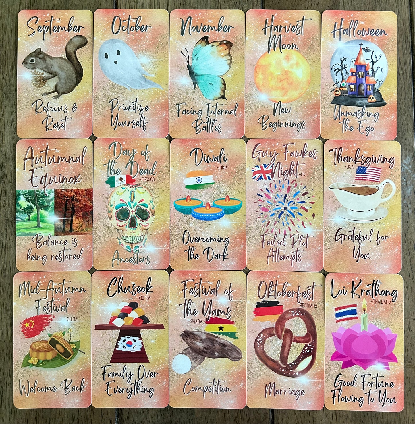 Hello Autumn Oracle Deck | 50-Card Seasonal & Holiday Divination Deck for Love and Life