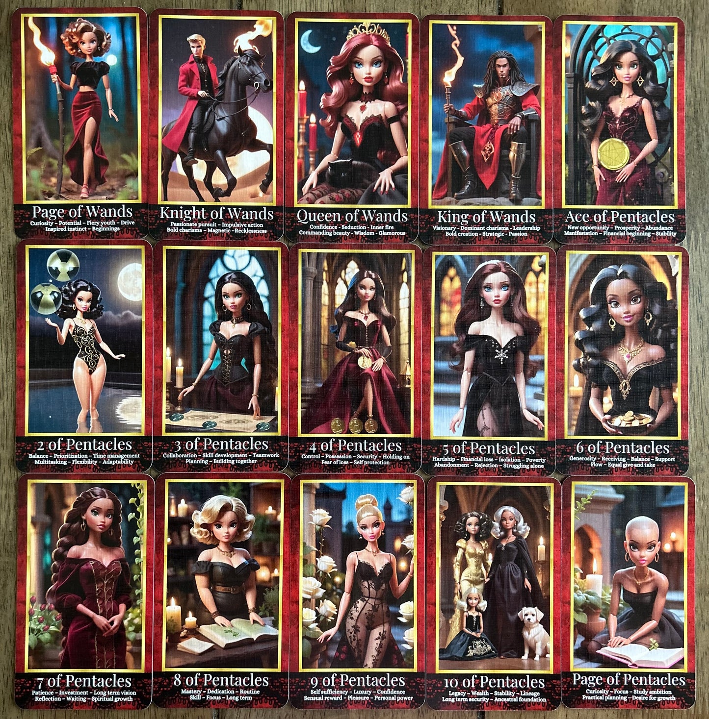 Midnight Dreamhouse Tarot Deck – 99-Card Gothic Barbie-Inspired Tarot | Dark Feminine Oracle for Shadow Work, Love & Twin Flames