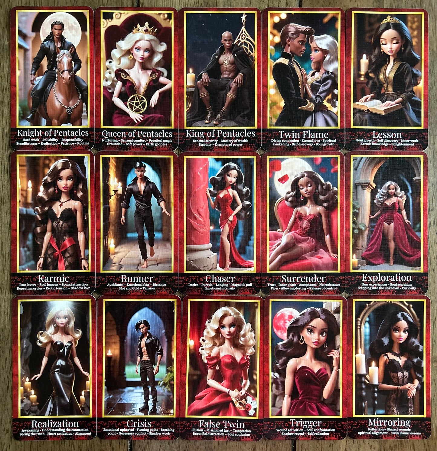 Midnight Dreamhouse Tarot Deck – 99-Card Gothic Barbie-Inspired Tarot | Dark Feminine Oracle for Shadow Work, Love & Twin Flames