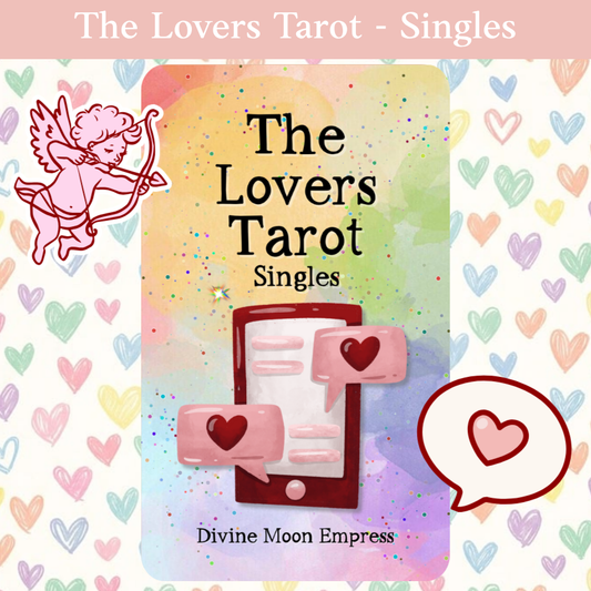The Lovers Tarot - Singles | Singles Deck for Love Predictions - Romantic Tarot for Who’s Coming Your Way - Rainbow Watercolor Tarot Cards