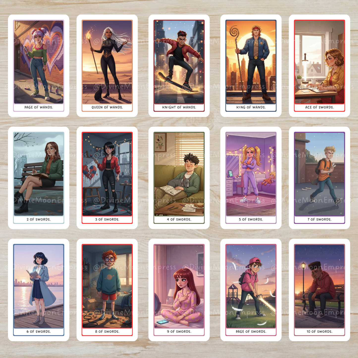 PRE-ORDER | Milk & Cereal Tarot • Nostalgic Cartoon-Inspired • 90s Kids Aesthetic • Illustrated Deck