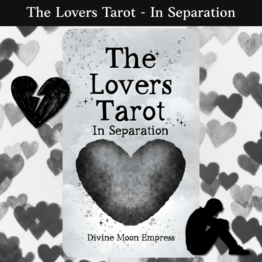 The Lovers Tarot - In Separation | 78-card Grey Love Tarot Deck for Heartbreak, Breakups & Twin Flame Journeys