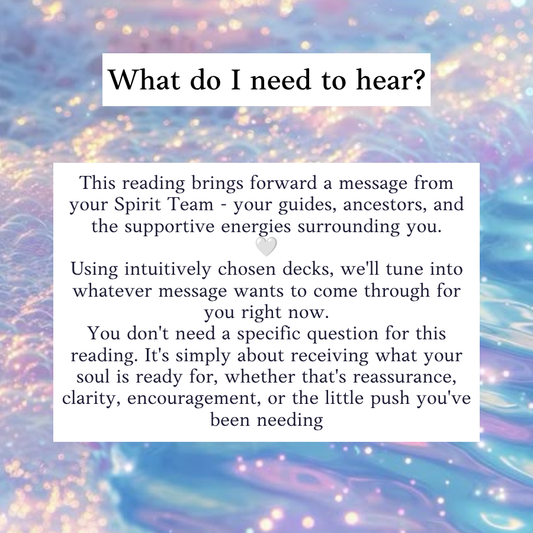 What do I need to hear?