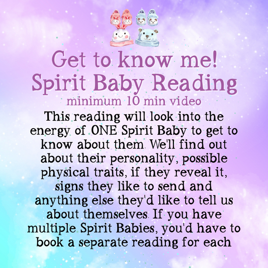 Get to Know Me! Spirit Baby Reading