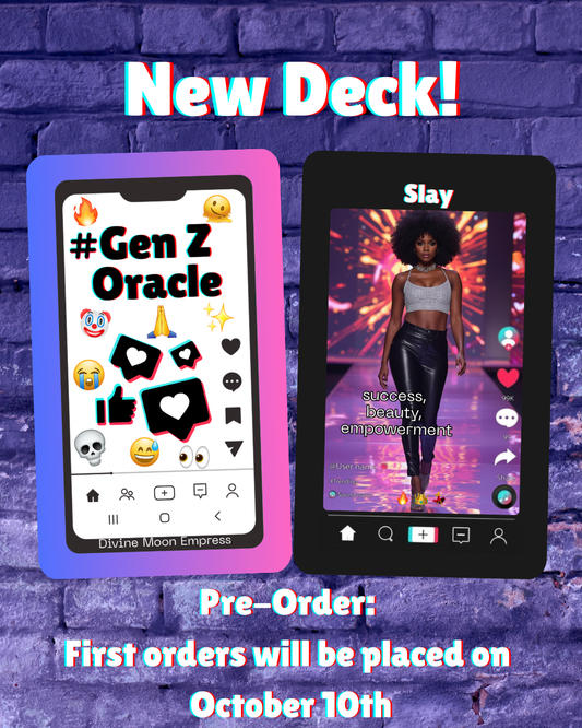 Gen Z Oracle Deck | 54-Modern Slang Divination Cards | TikTok Aesthetic Oracle for Intuitive Readings