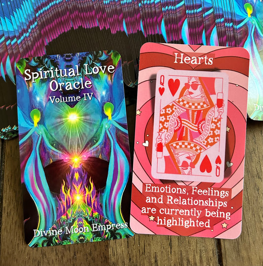 Spiritual Love Oracle Volume IV – 110 Card Tarot-Sized Deck | Glossy Smooth Love & Astrology Messages | Divine Union and Clair Gifts Oracle