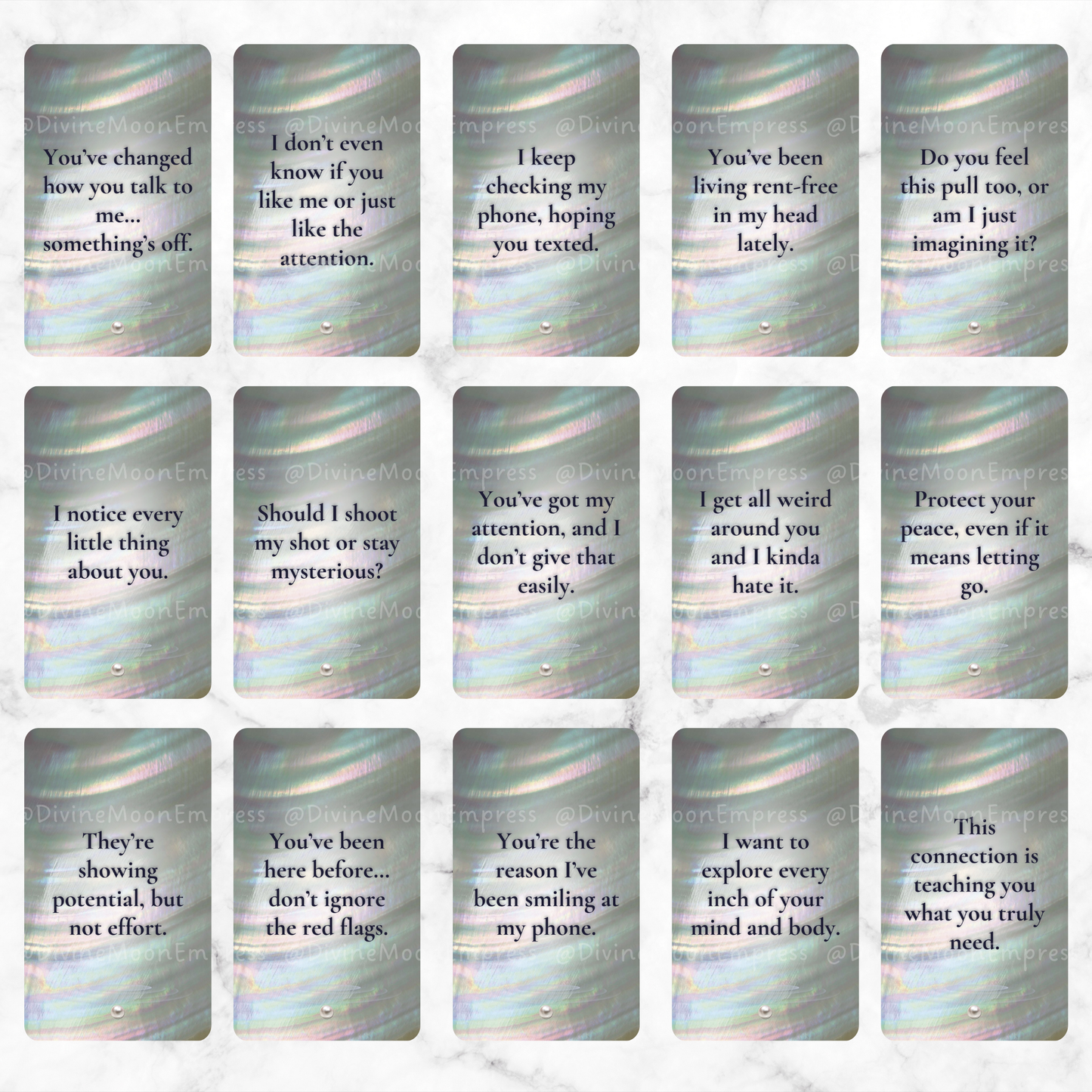 PRE-ORDER | Love Tides Oracle | Dating Feelings Deck | Thoughts & Emotions | Modern Love Messages | Intuitive Relationship Guidance