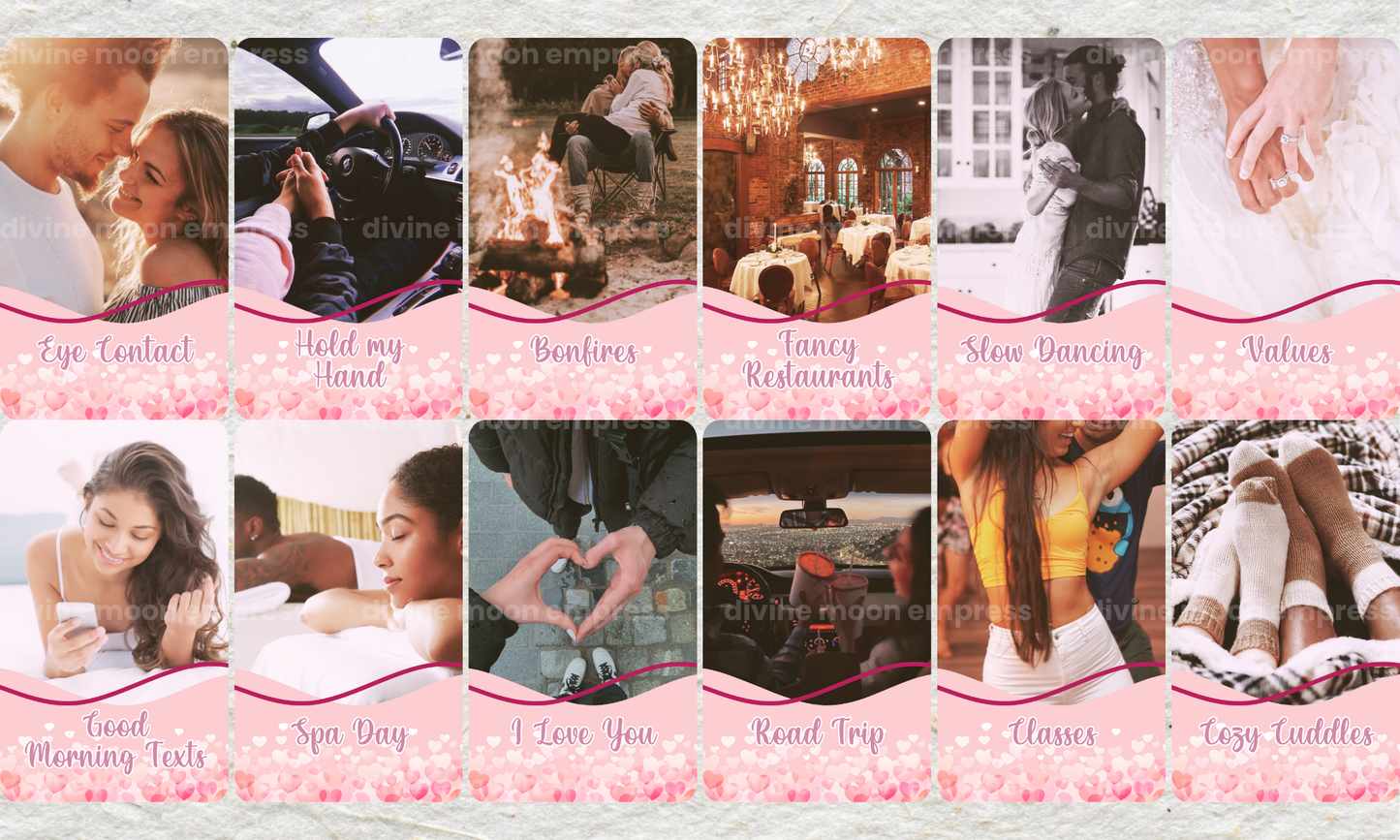 Love Language Oracle 2nd Edition | 100 Cards | for Couples, Crushes & Intuitive Love Readings