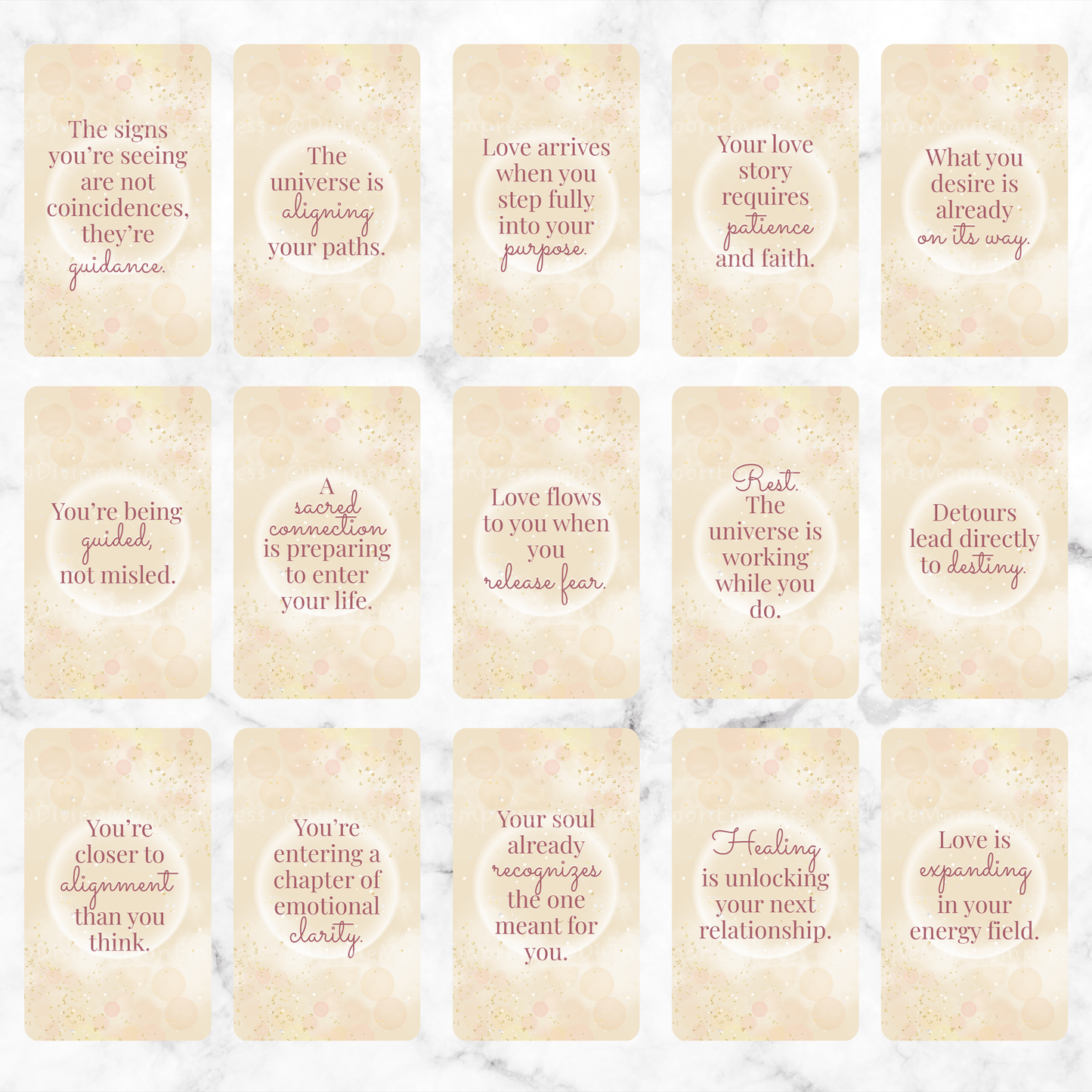 PRE-ORDER | Before We Meet Oracle • Future Love Messages • 78 Romantic Tarot-Size Cards for Singles