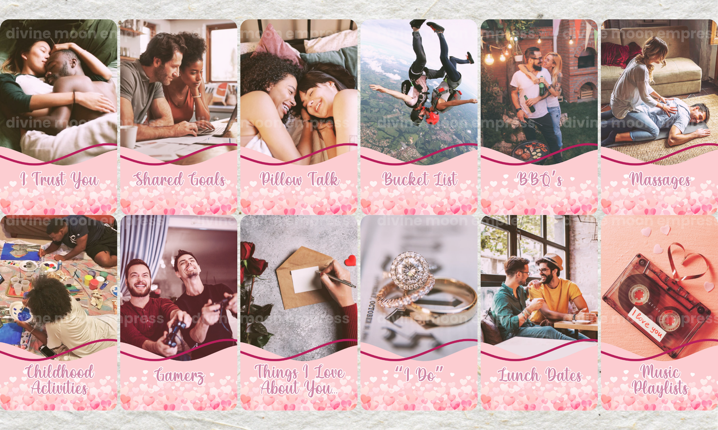 Love Language Oracle 2nd Edition | 100 Cards | for Couples, Crushes & Intuitive Love Readings