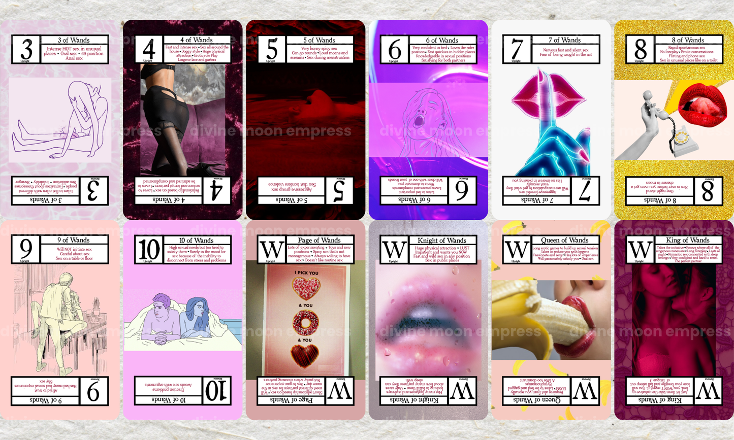 Rated-R Tarot Deck – Erotic Upright and Reversal Meanings | Intimacy, Sex and Bedroom Energy Readings