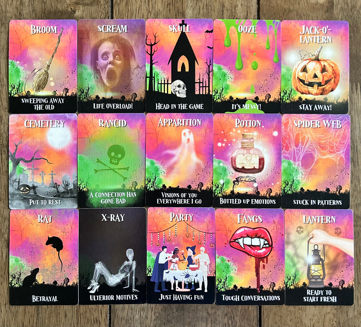 Spooky Lovers Oracle | 50 cards | Halloween Love & Relationship Deck