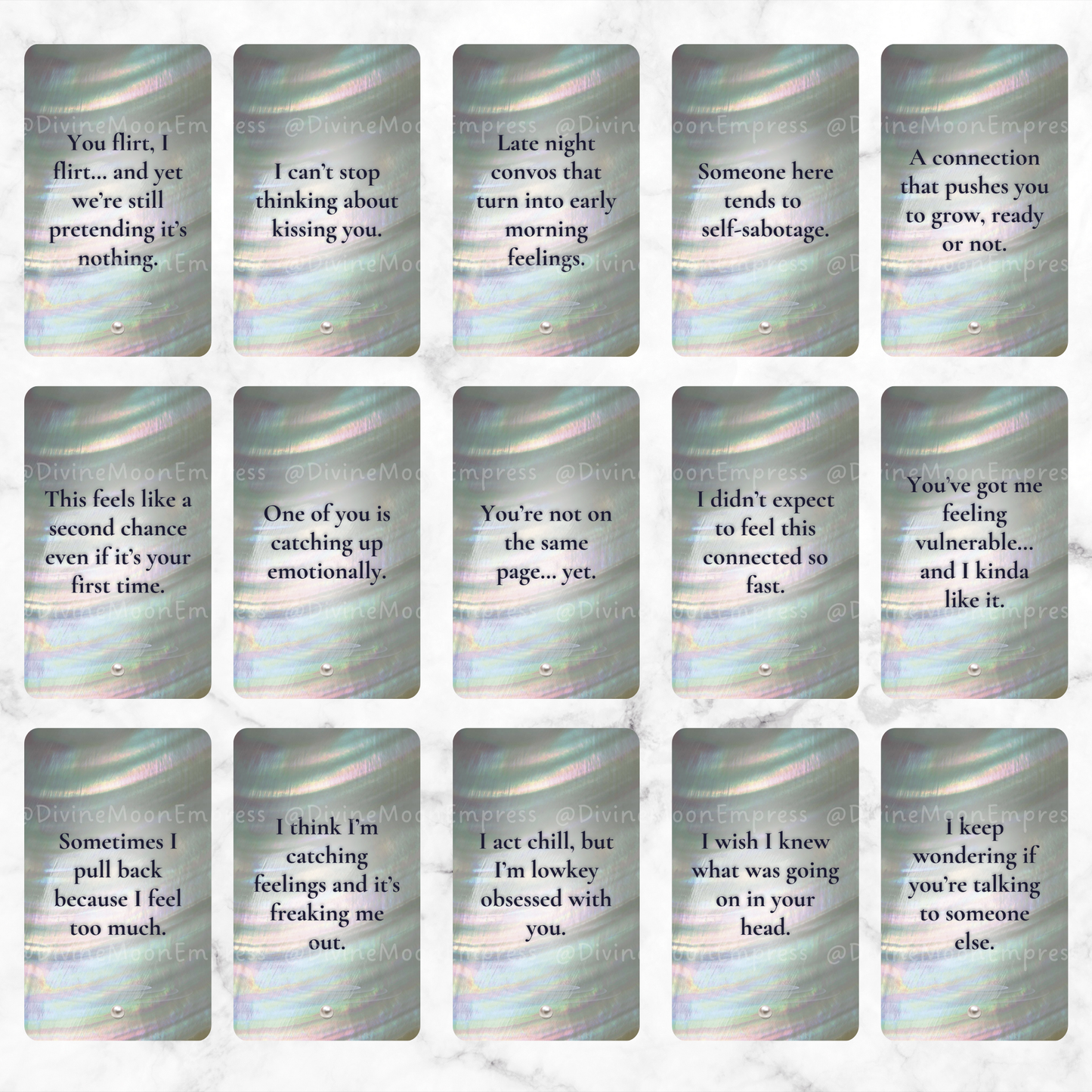 PRE-ORDER | Love Tides Oracle | Dating Feelings Deck | Thoughts & Emotions | Modern Love Messages | Intuitive Relationship Guidance