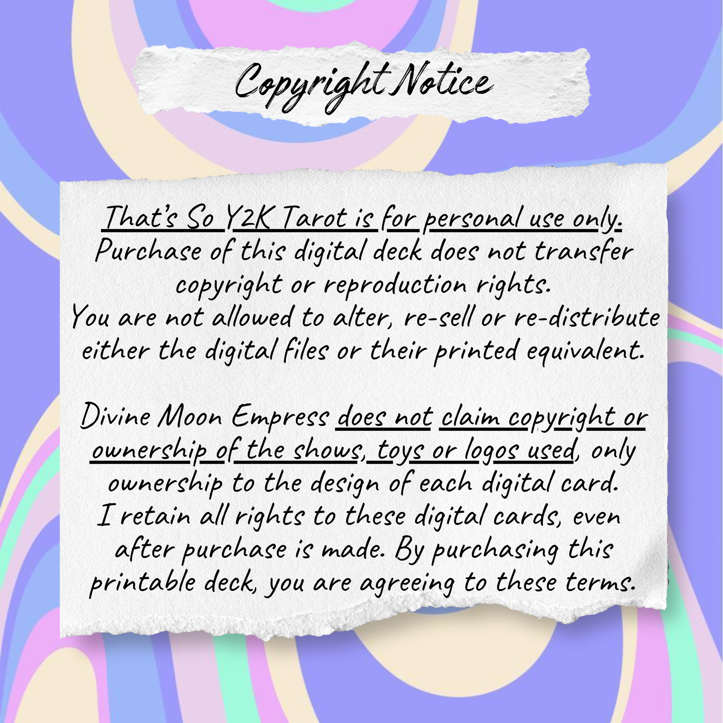 That's So Y2K Tarot - Printable Y2K Tarot Deck – Instant PDF Download | Digital DIY Tarot Cards | Early 2000s Aesthetic Vibes
