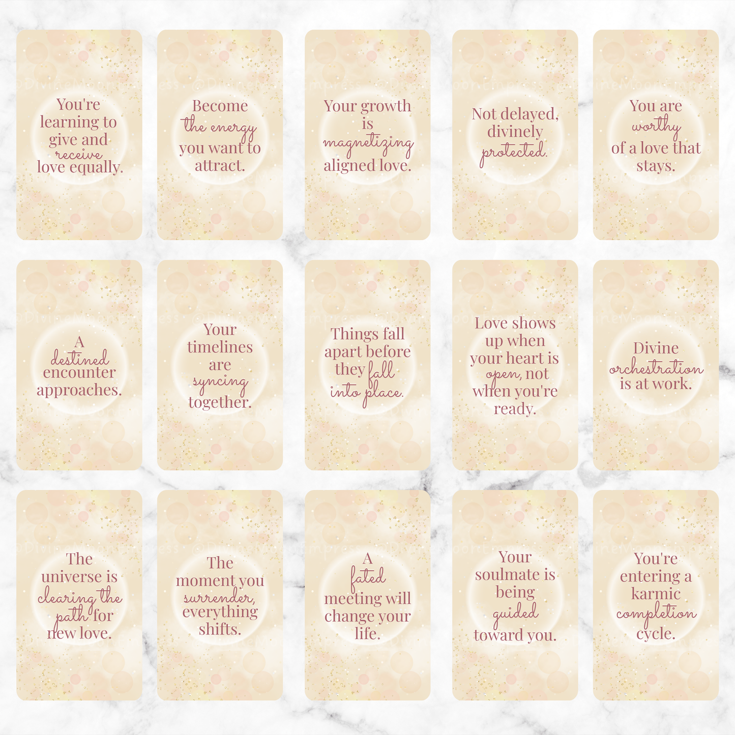 PRE-ORDER | Before We Meet Oracle • Future Love Messages • 78 Romantic Tarot-Size Cards for Singles