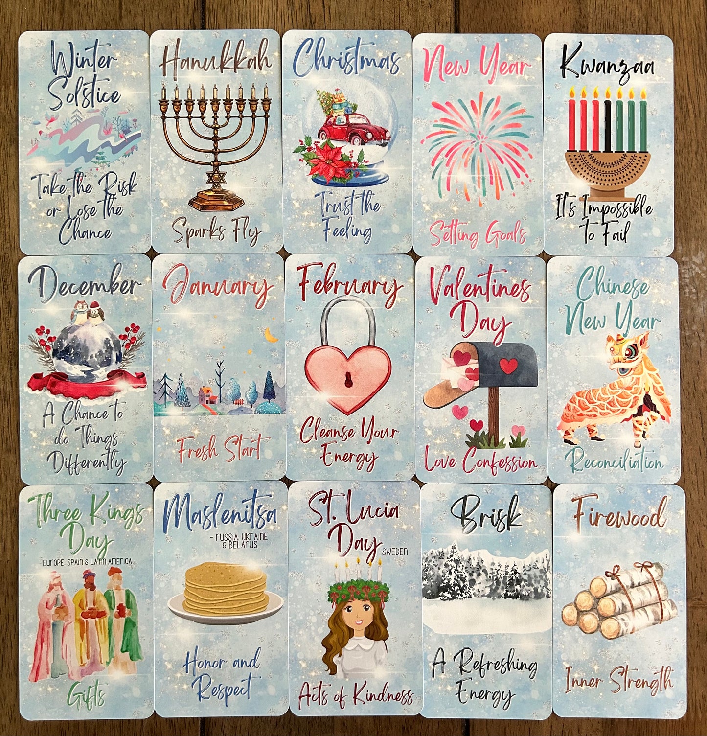 Hello Winter Oracle Deck | 50-Card Seasonal & Holiday Divination Deck for Love and Life