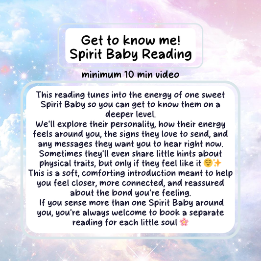 Get to Know Me! Spirit Baby Reading