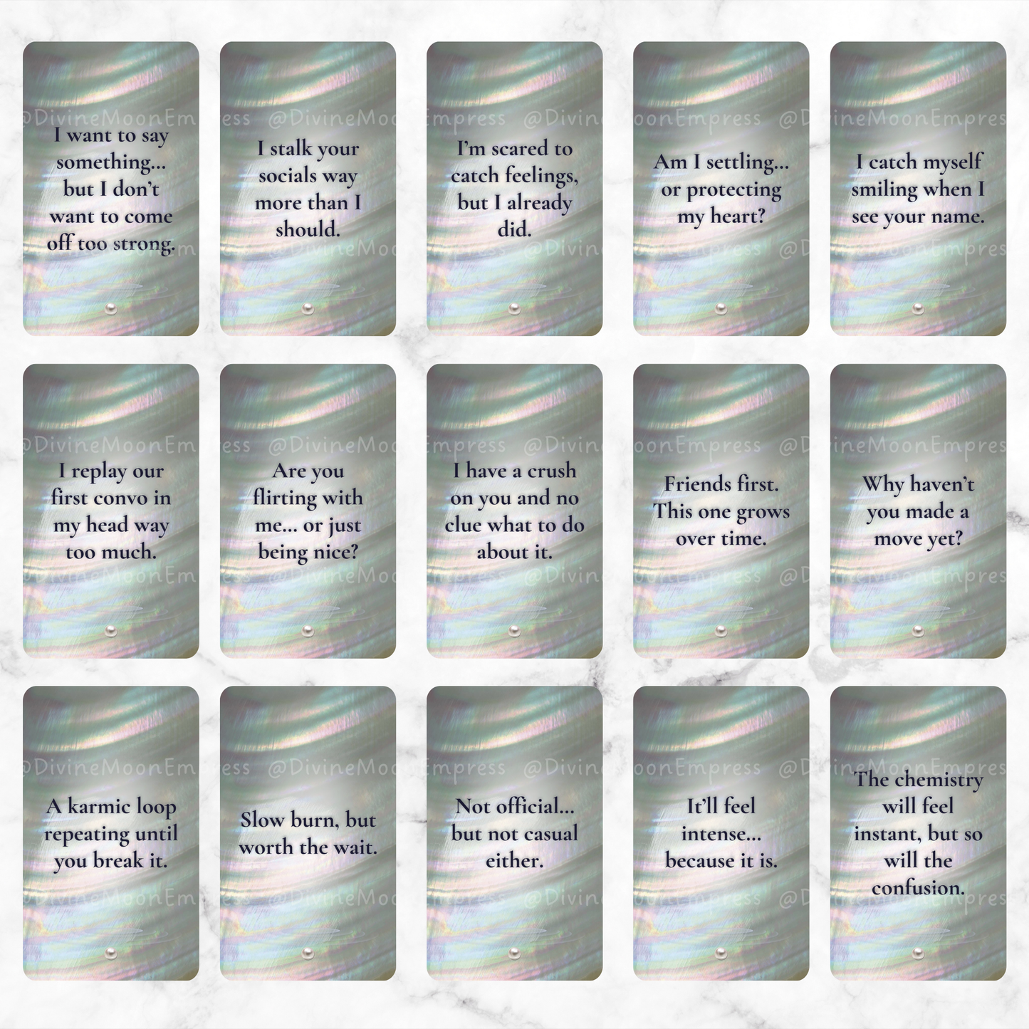 PRE-ORDER | Love Tides Oracle | Dating Feelings Deck | Thoughts & Emotions | Modern Love Messages | Intuitive Relationship Guidance