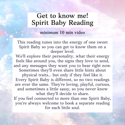 Get to Know Me! Spirit Baby Reading