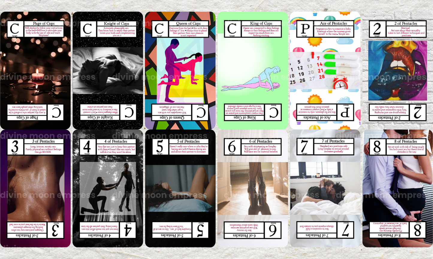 Rated-R Tarot Deck – Erotic Upright and Reversal Meanings | Intimacy, Sex and Bedroom Energy Readings