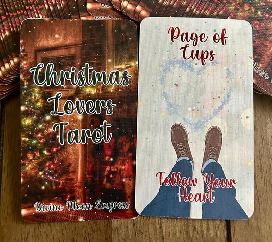 Christmas Lovers Tarot (Red Edition) | Holiday Love Tarot Deck | Cozy Romantic Tarot | Christmas Gift for Tarot Lovers