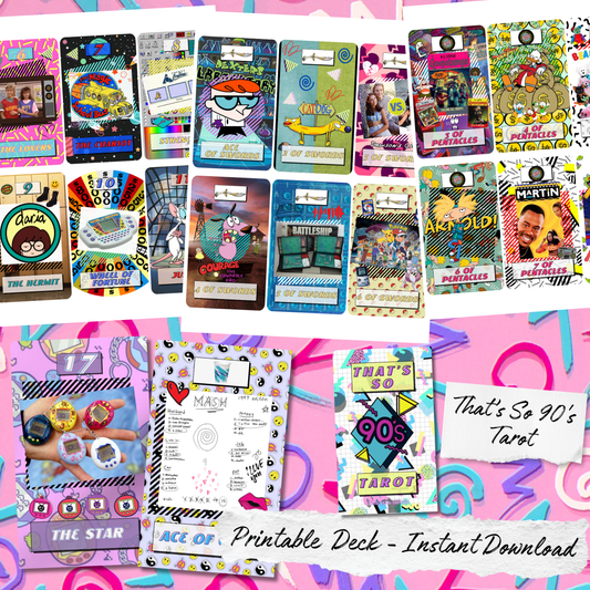 That's So 90's Tarot - Digital Printable Deck - Instant Download