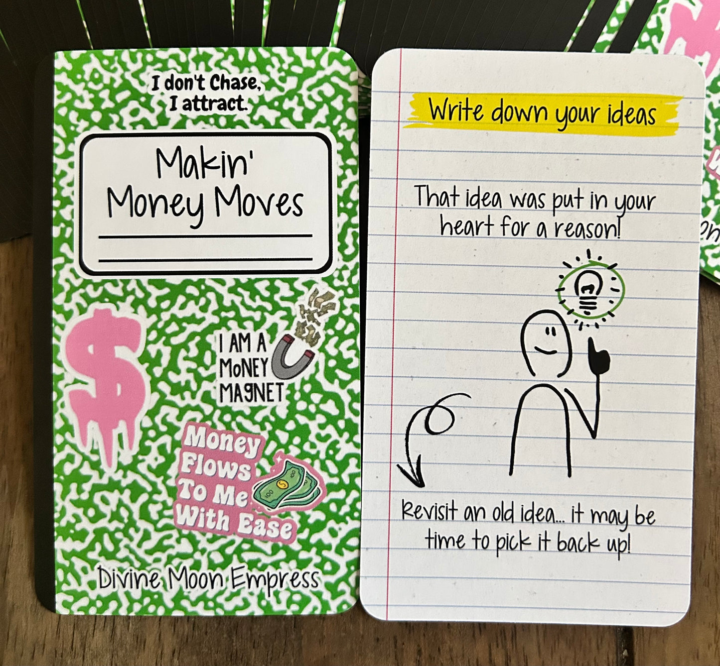 Makin’ Money Moves Oracle Deck - 55 Abundance Affirmation Cards for Entrepreneurs & Manifestation