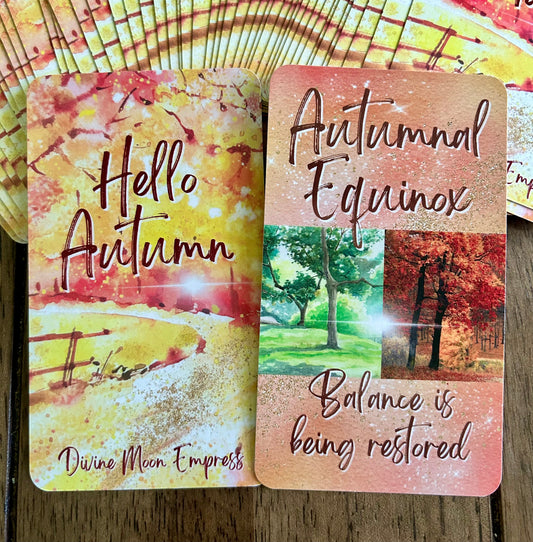 Hello Autumn Oracle Deck | 50-Card Seasonal & Holiday Divination Deck for Love and Life