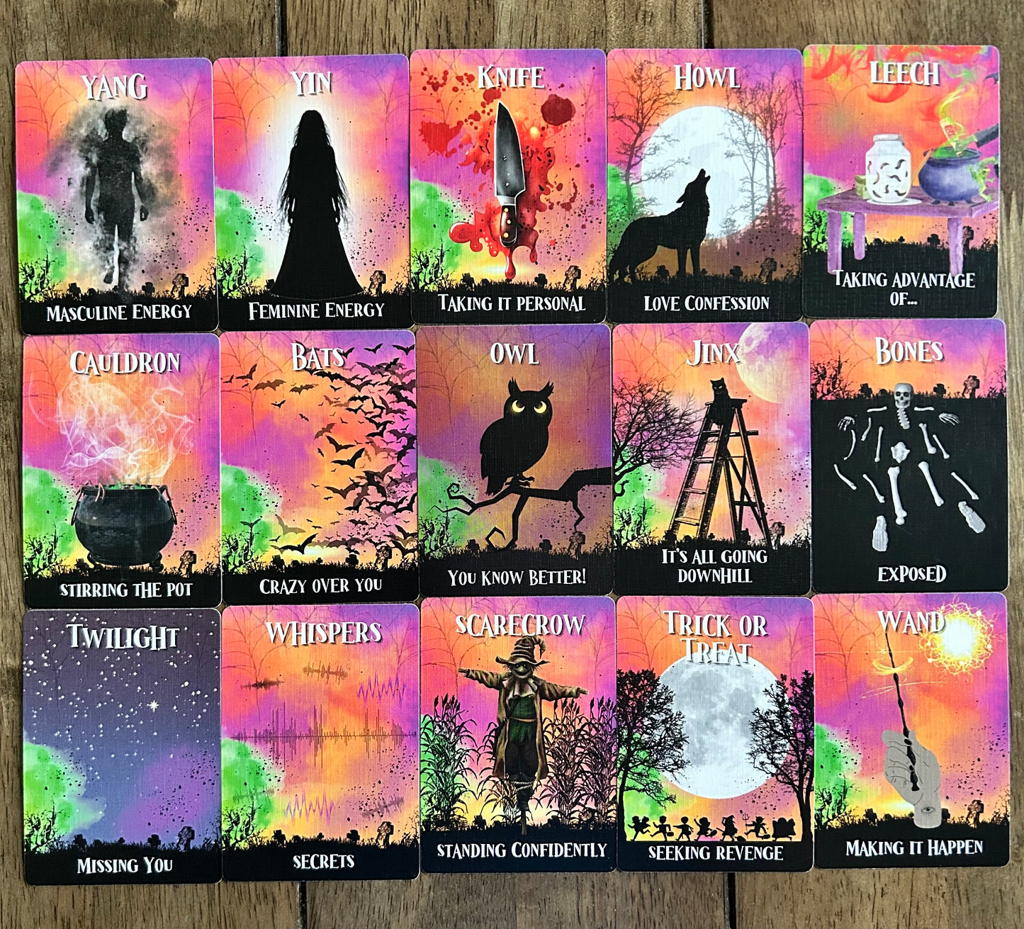 Spooky Lovers Oracle | 50 cards | Halloween Love & Relationship Deck
