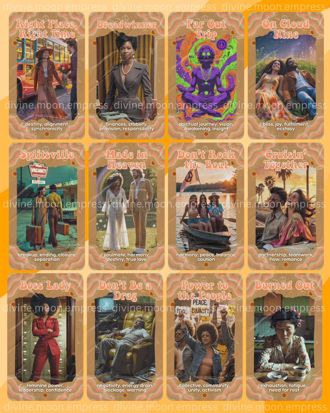 Baby Boomer Oracle Deck | 54- Retro Cards for Love, Life & Spiritual Guidance
