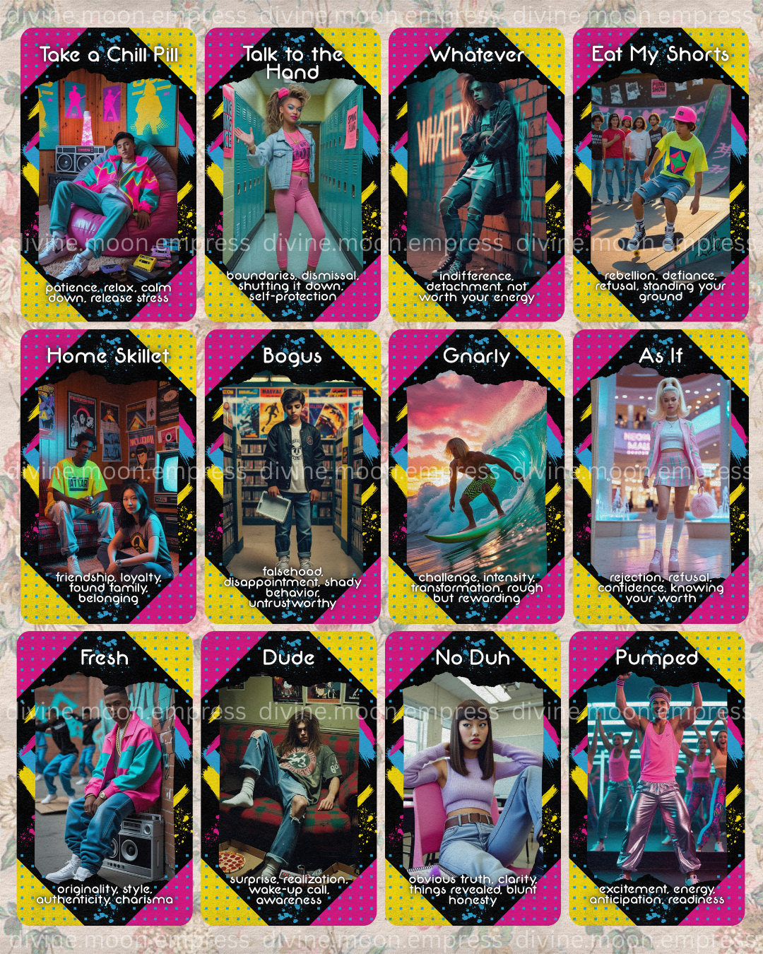 Gen X Oracle Deck | 54- Retro 80s & 90s Inspired Cards for Love, Life and Intuition
