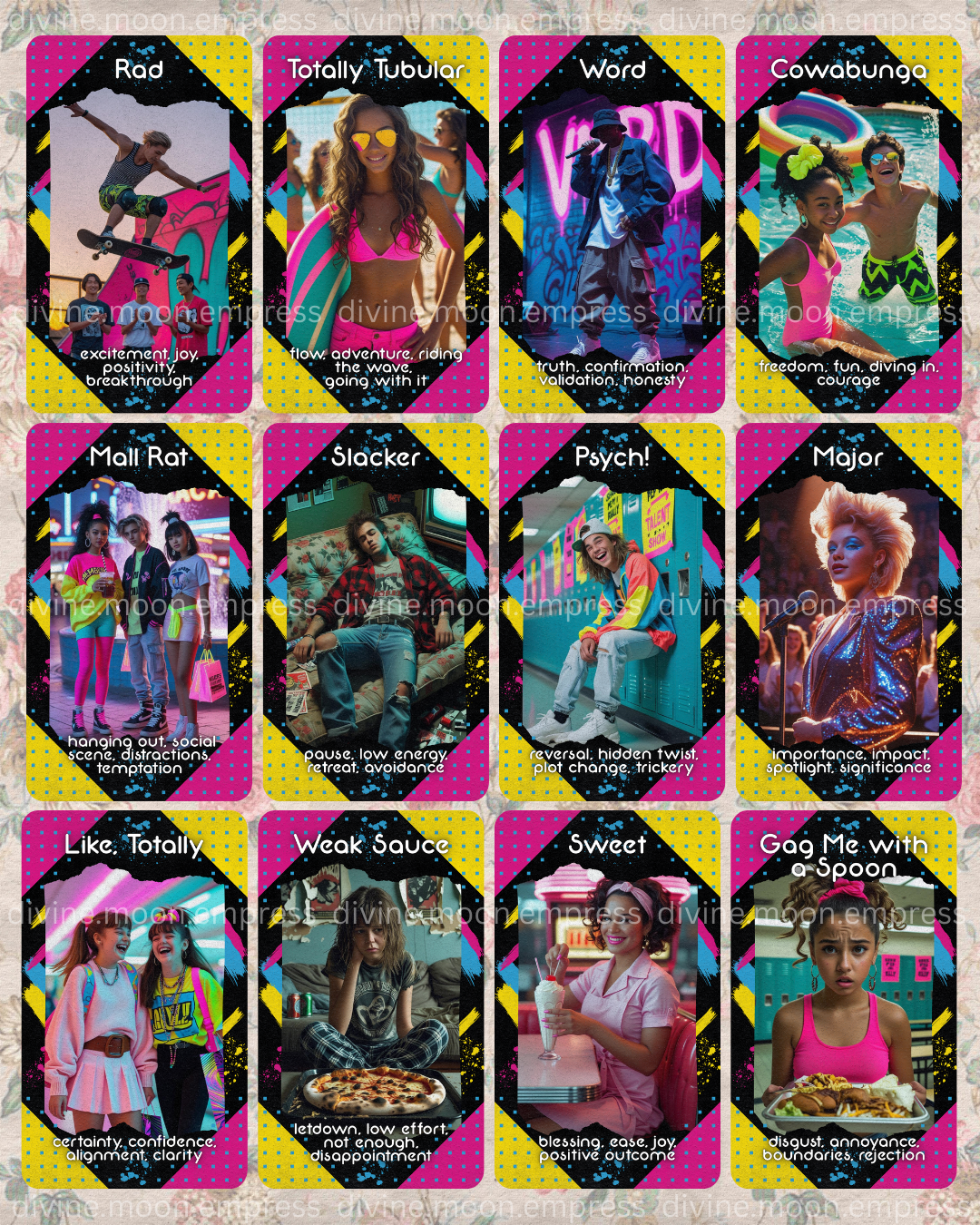 Gen X Oracle Deck | 54- Retro 80s & 90s Inspired Cards for Love, Life and Intuition