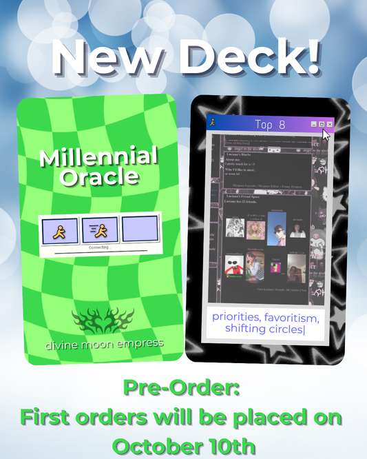 Millennial Oracle Deck | 54-Card 2000s Inspired Divination Deck for Nostalgia, Tarot, Oracle, and Intuitive Readings