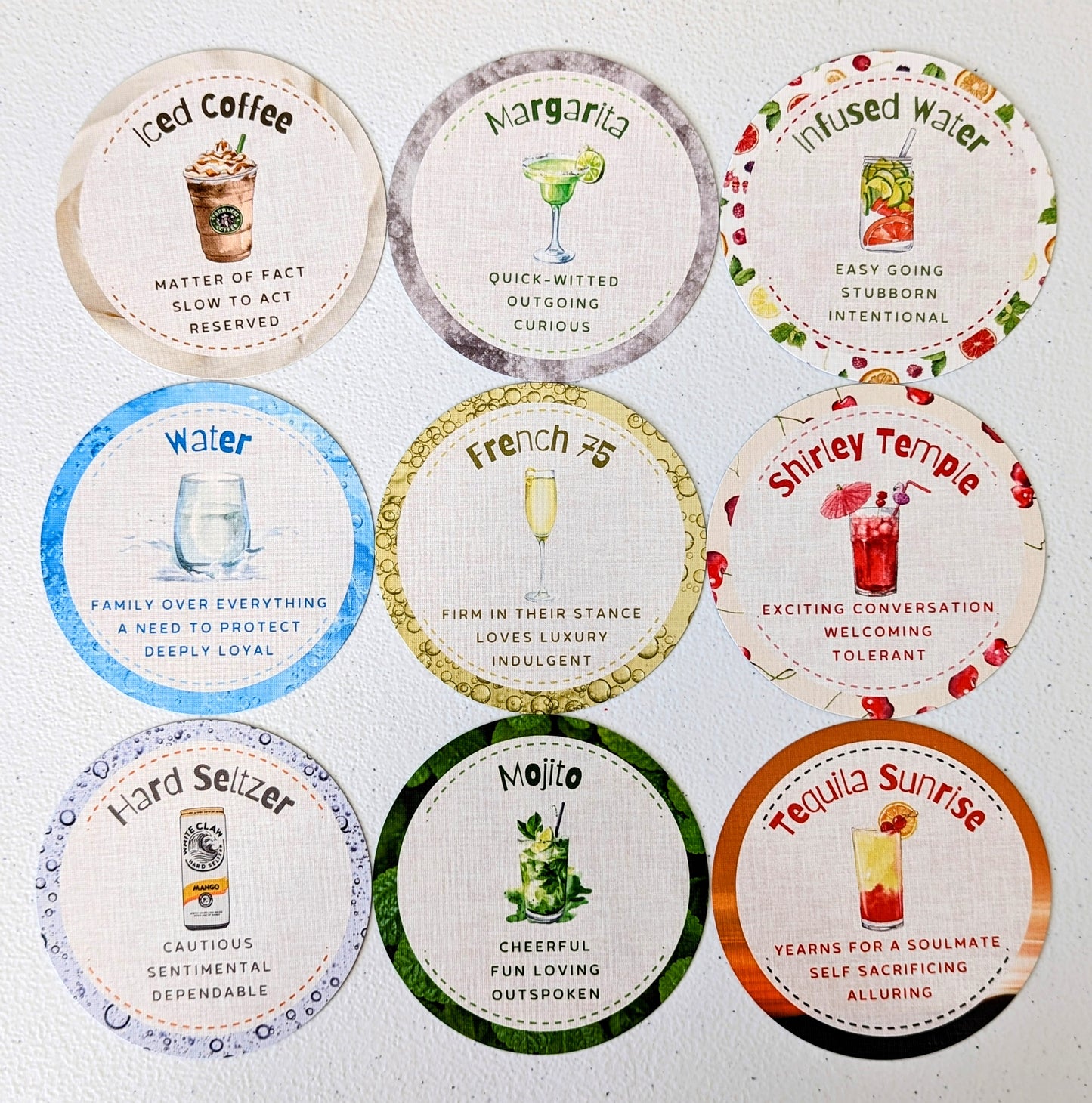 Drinks Are On Me Personality Coasters Oracle (3.5"x3.5") 60 cards