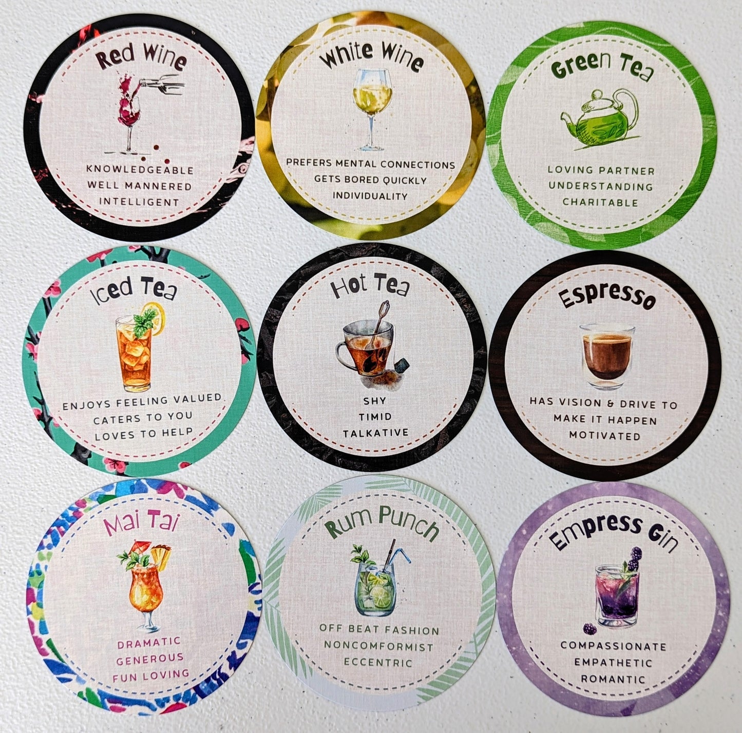 Drinks Are On Me Personality Coasters Oracle (3.5"x3.5") 60 cards
