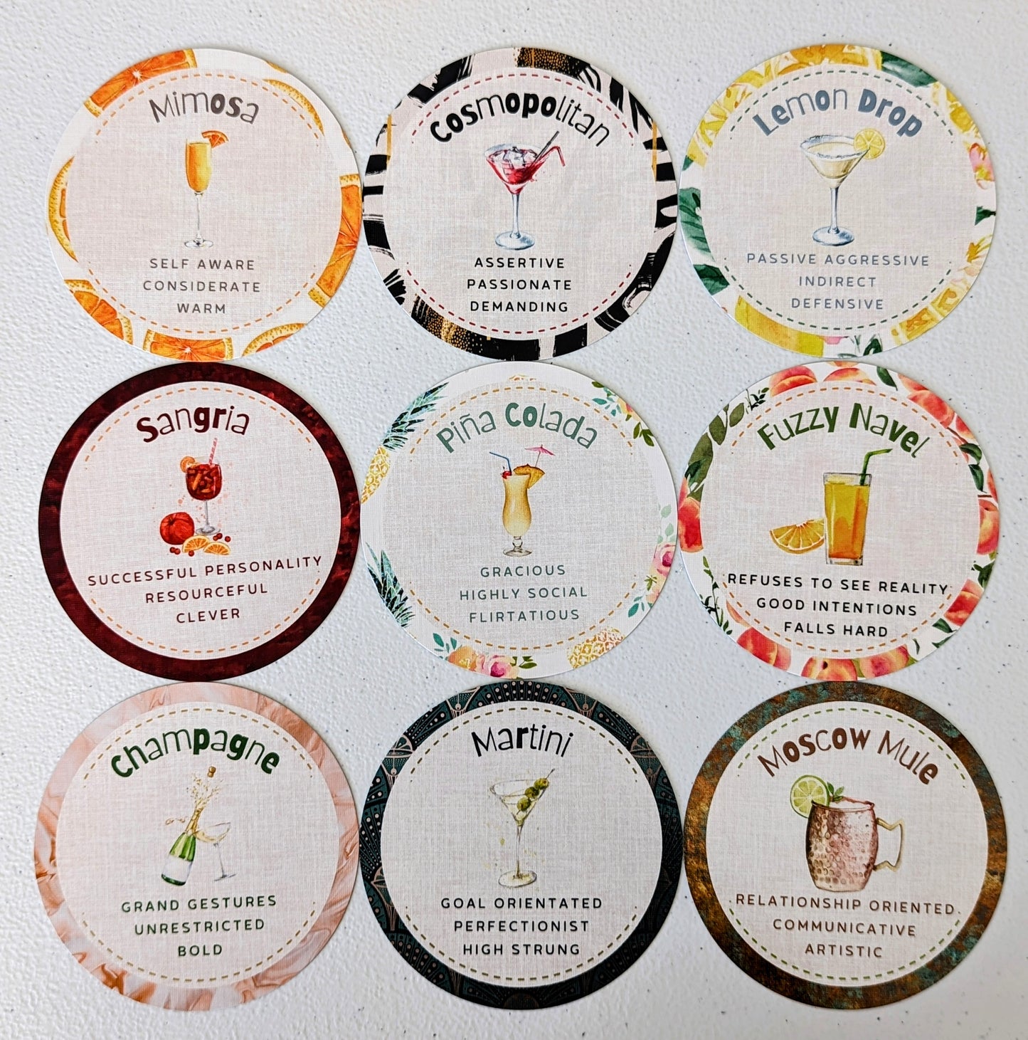 Drinks Are On Me Personality Coasters Oracle (3.5"x3.5") 60 cards
