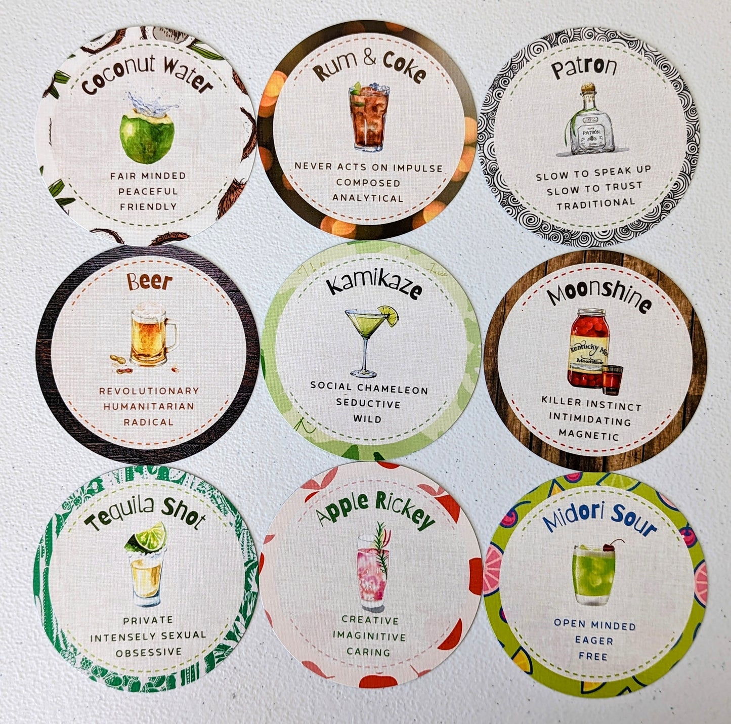 Drinks Are On Me Personality Coasters Oracle (3.5"x3.5") 60 cards
