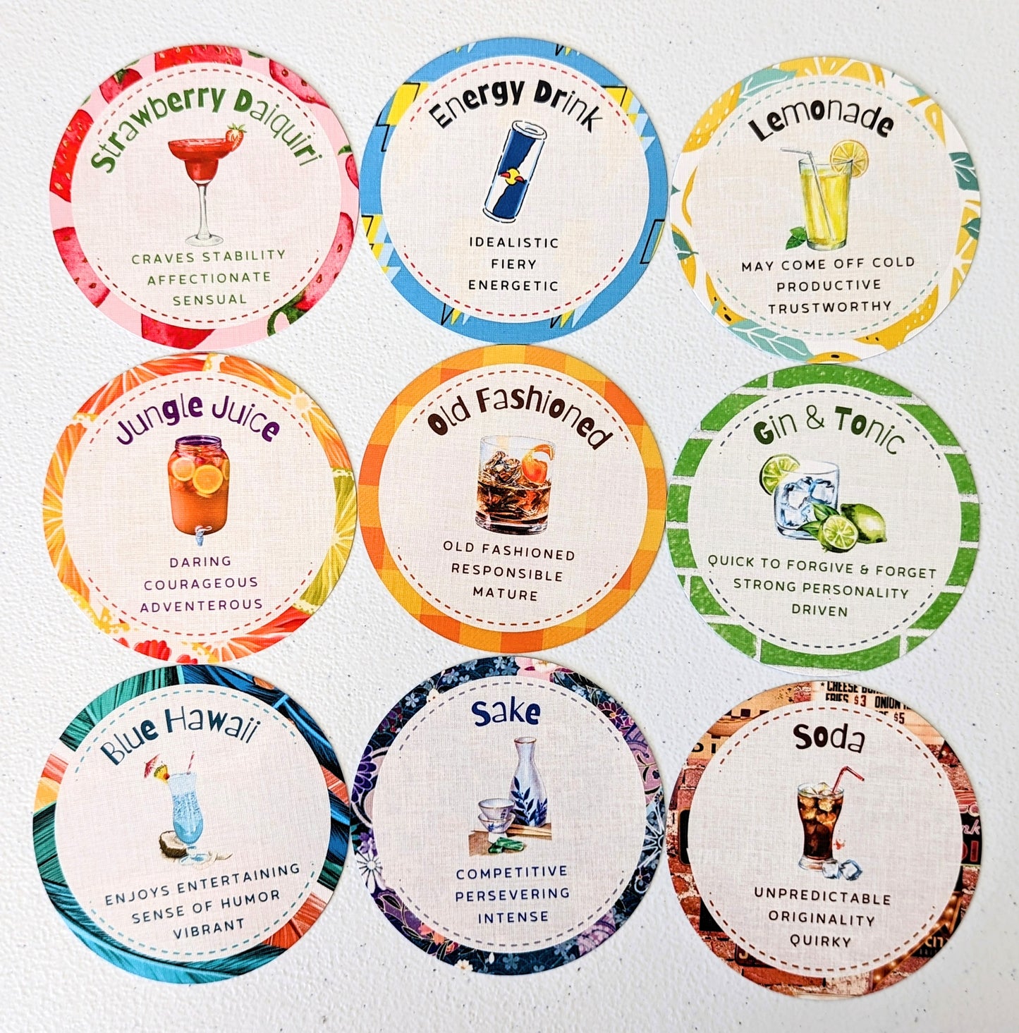 Drinks Are On Me Personality Coasters Oracle (3.5"x3.5") 60 cards